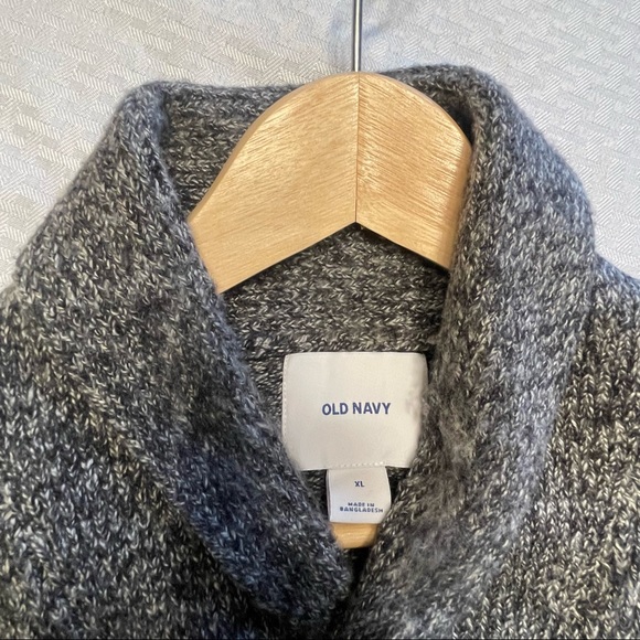 Gray Button-Down Mock-Neck Sweater XL - Picture 4 of 4